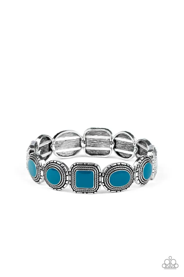 Bracelets Paparazzi Accessories Vividly Vintage Blue Bracelet Jewelry by Bretta