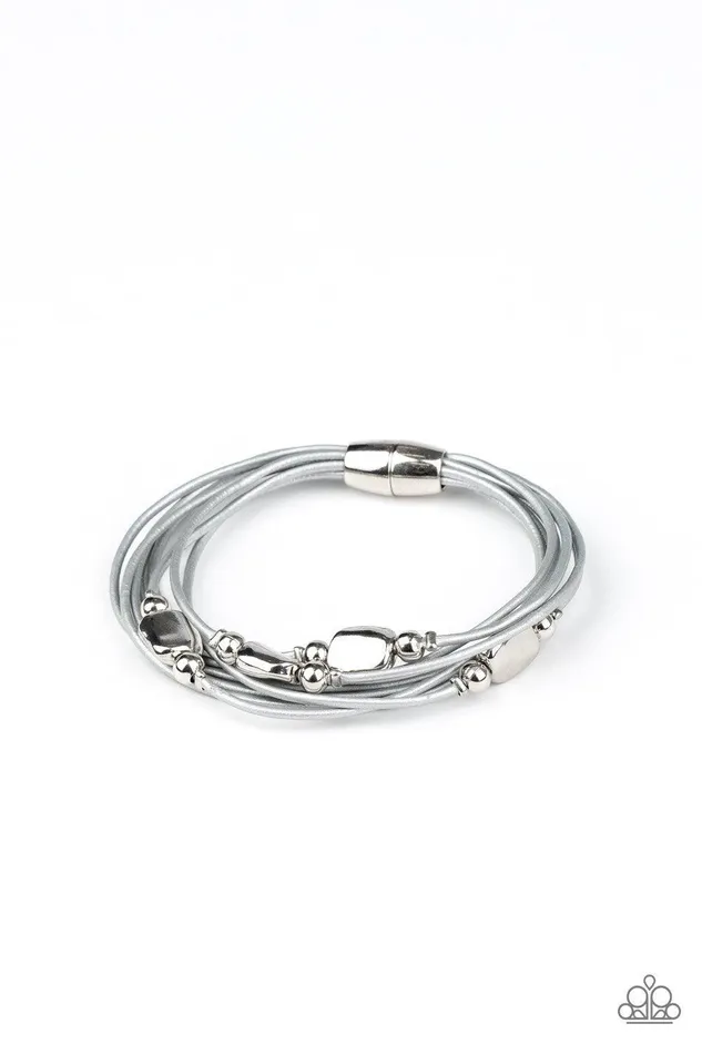 Bracelets Raw Edge Silver Bracelet Jewelry by Bretta Paparazzi Accessories