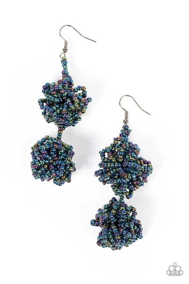 Celestial Collision Multi Oil Spill Earrings Jewelry by Bretta Paparazzi Accessories Earrings