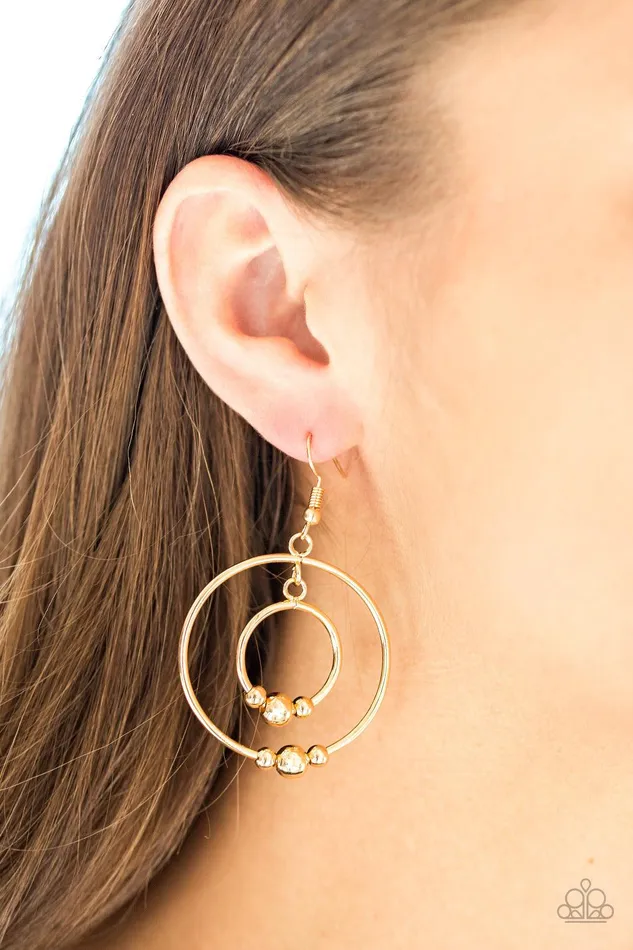 Center of Attraction Gold Earrings Jewelry by Bretta Paparazzi Accessories Earrings Center of Attraction Gold Earrings Jewelry by Bretta Paparazzi Accessories Earrings