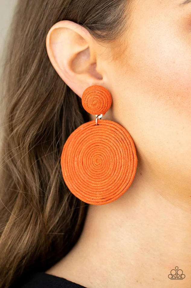 Circulate The Room Orange Earrings Jewelry by Bretta Paparazzi Accessories Earrings Circulate The Room Orange Earrings Jewelry by Bretta Paparazzi Accessories Earrings