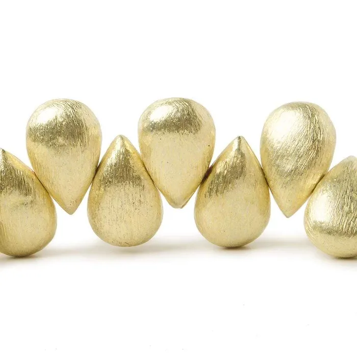 Earrings Beadsofcambaycom 12x8mm 14kt Gold plated Copper Brushed Pear Beads 8 inch 32 pieces Earrings Beadsofcambaycom 12x8mm 14kt Gold plated Copper Brushed Pear Beads 8 inch 32 pieces