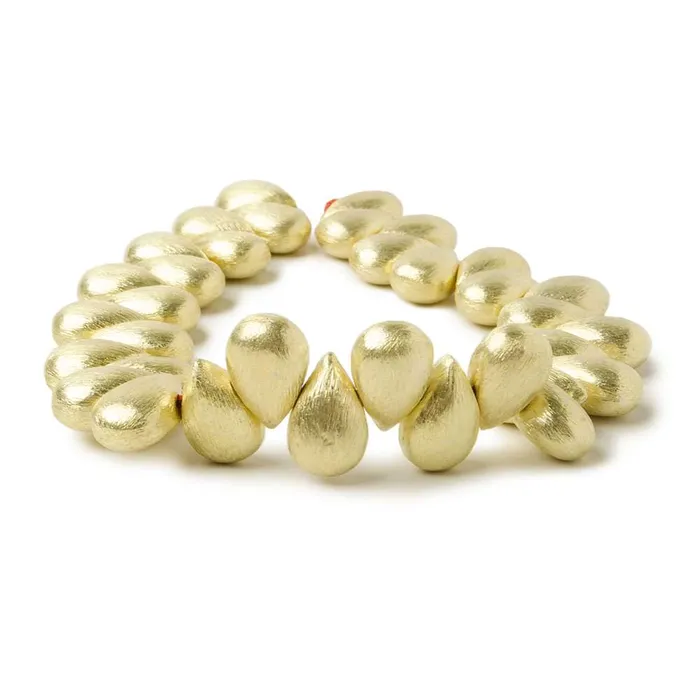 Earrings Beadsofcambaycom 12x8mm 14kt Gold plated Copper Brushed Pear Beads 8 inch 32 pieces Earrings Beadsofcambaycom 12x8mm 14kt Gold plated Copper Brushed Pear Beads 8 inch 32 pieces