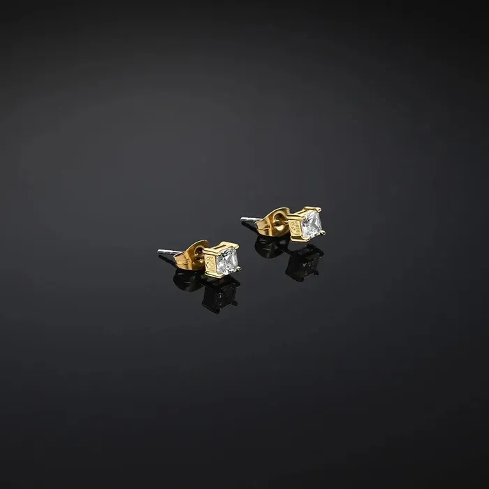 Earrings Chiara Ferragni Womens Chiara Ferragni screwon earrings goldplated with zircon 04 cm