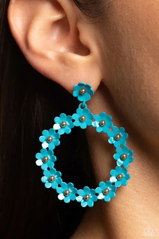 Earrings Daisy Meadows Blue Earrings Jewelry by Bretta Paparazzi Accessories
