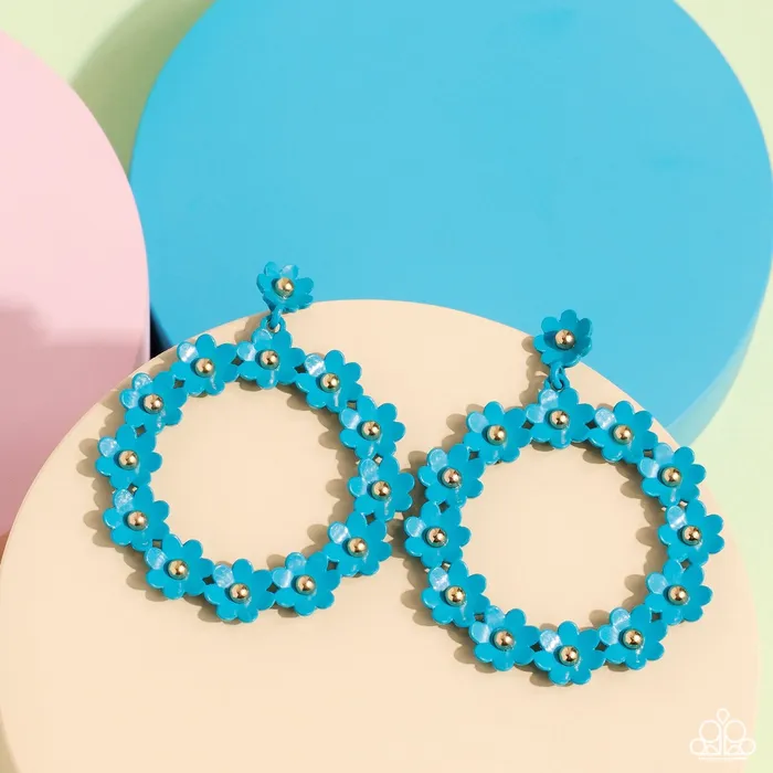 Earrings Daisy Meadows Blue Earrings Jewelry by Bretta Paparazzi Accessories