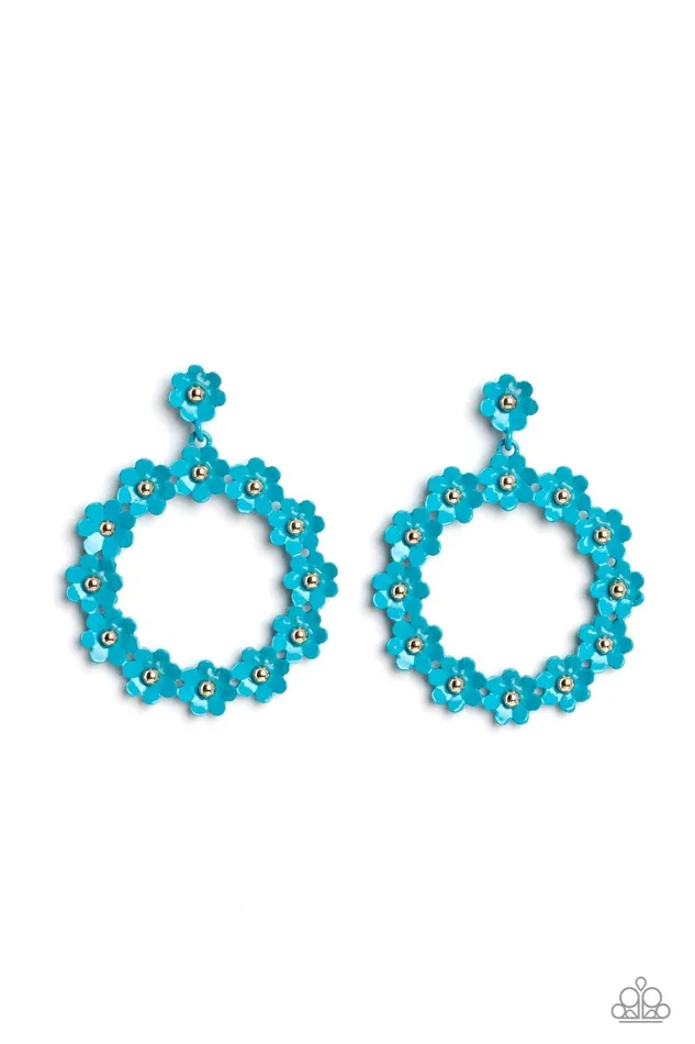 Earrings Daisy Meadows Blue Earrings Jewelry by Bretta Paparazzi Accessories