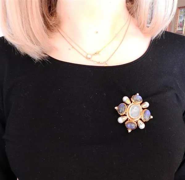 Earrings Elizabeth Gage Labradorite Moonstone Cat Diamond Pearl Gold Kiss Brooch Elizabeth Gage Earrings Elizabeth Gage Labradorite Moonstone Cat Diamond Pearl Gold Kiss Brooch Elizabeth Gage