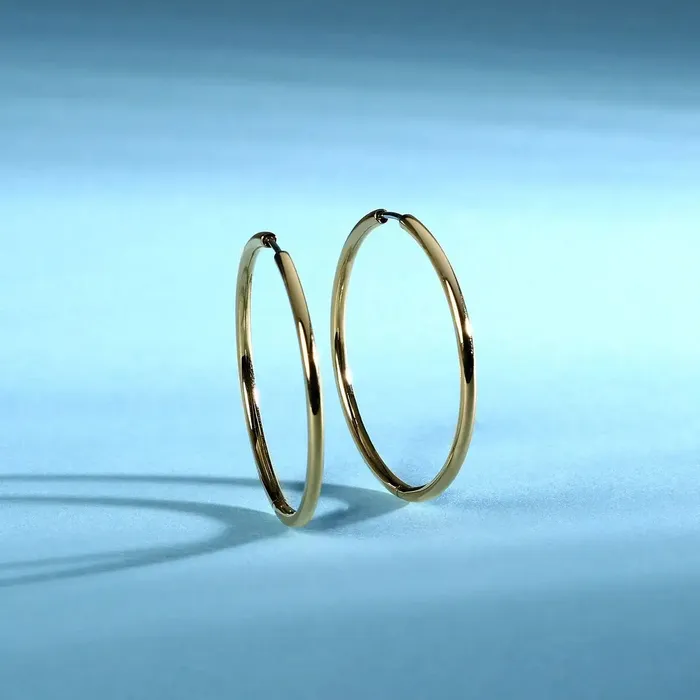 Earrings Morellato Womens hoop earrings made of steel with gold plating 35 cm Morellato Creole