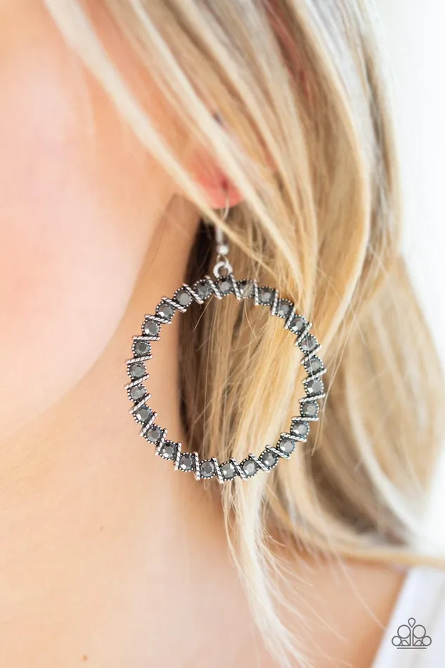 Earrings Paparazzi Accessories Enlighten Me Silver Earrings Jewelry by Bretta