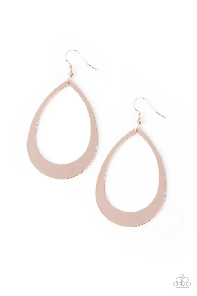 Earrings Paparazzi Accessories Fierce Fundamentals Rose Gold Earrings Jewelry by Bretta
