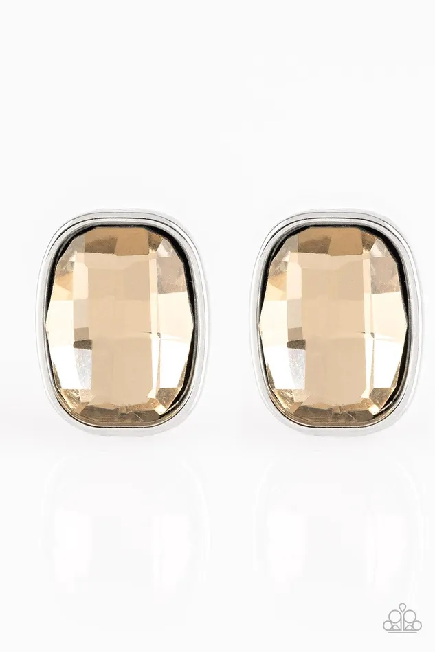 Earrings Paparazzi Accessories Incredibly Iconic Brown Earrings Jewelry by Bretta