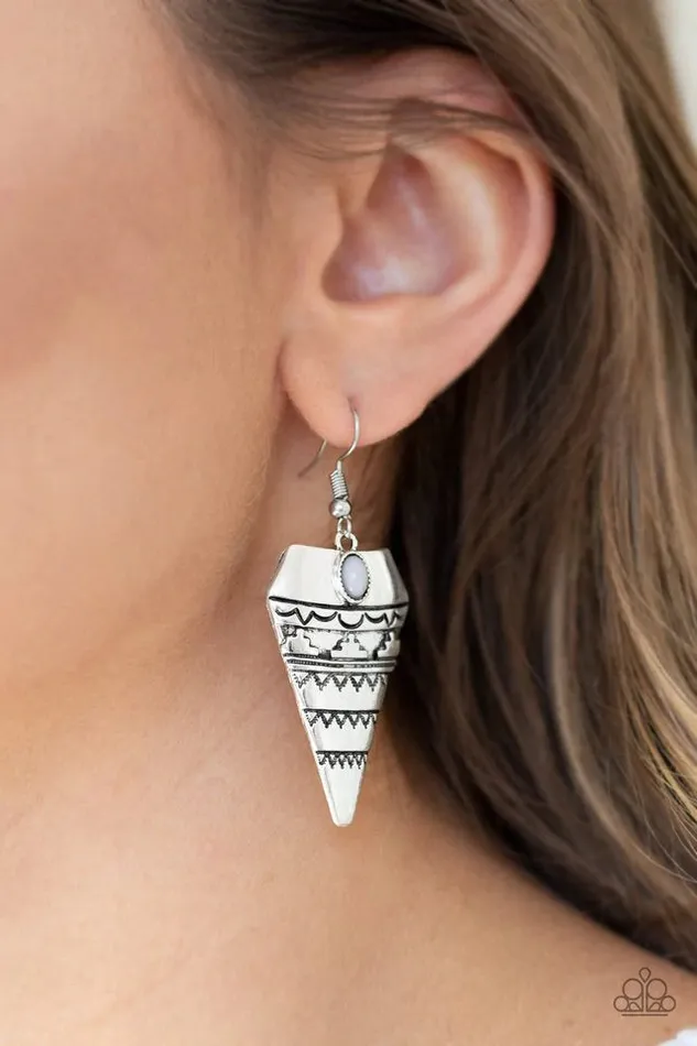 Earrings Paparazzi Accessories Jurassic Journey Silver Earrings Jewelry by Bretta Earrings Paparazzi Accessories Jurassic Journey Silver Earrings Jewelry by Bretta