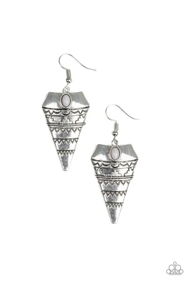Earrings Paparazzi Accessories Jurassic Journey Silver Earrings Jewelry by Bretta Earrings Paparazzi Accessories Jurassic Journey Silver Earrings Jewelry by Bretta
