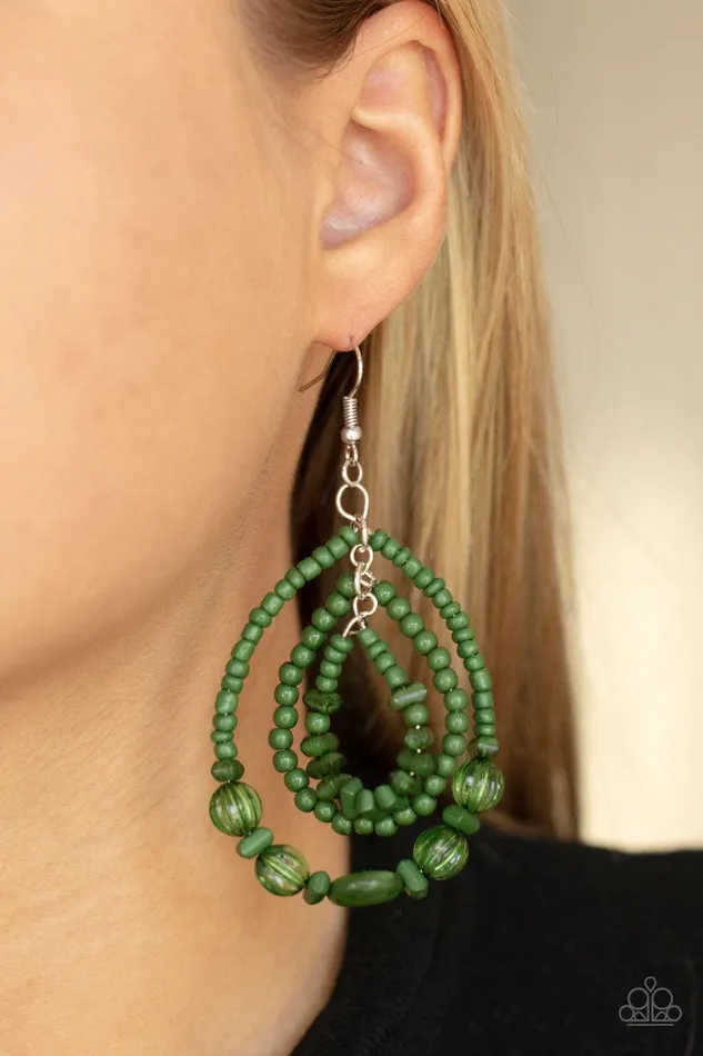 Earrings Paparazzi Accessories Prana Party Green Earrings Jewelry by Bretta