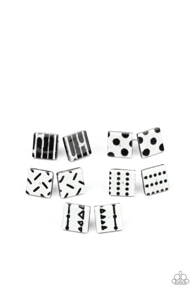 Earrings Paparazzi Accessories Starlet Shimmer Black And White Earrings Jewelry by Bretta Earrings Paparazzi Accessories Starlet Shimmer Black And White Earrings Jewelry by Bretta