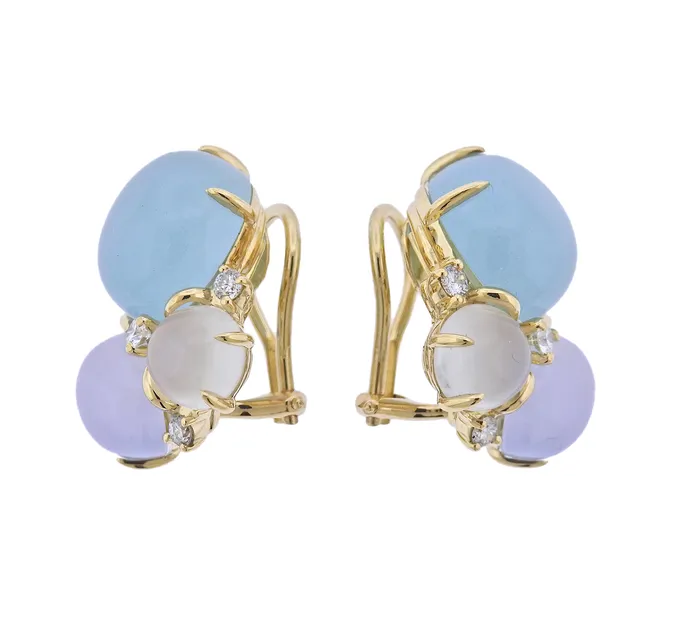 Earrings Seaman Schepps Aquamarine Chalcedony Moonstone Diamond Gold Earrings Seaman Schepps Earrings Seaman Schepps Aquamarine Chalcedony Moonstone Diamond Gold Earrings Seaman Schepps