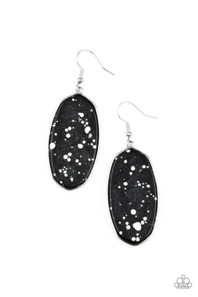 Earrings Stone Sculptures Black Earrings Jewelry by Bretta Paparazzi Accessories