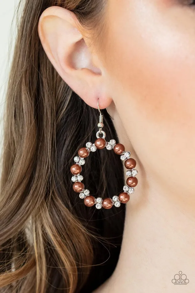 Earrings Symphony Sparkle Brown Earrings Jewelry by Bretta Paparazzi Accessories Earrings Symphony Sparkle Brown Earrings Jewelry by Bretta Paparazzi Accessories