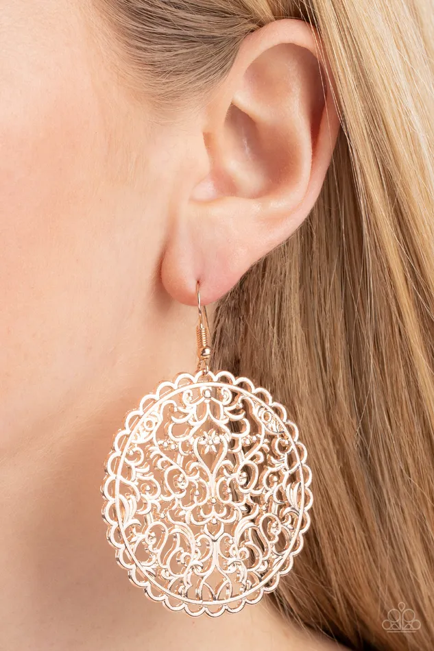 Earrings The Whole Nine VINEYARDS Rose Gold Earrings Jewelry by Bretta Paparazzi Accessories Earrings The Whole Nine VINEYARDS Rose Gold Earrings Jewelry by Bretta Paparazzi Accessories