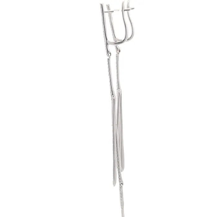 Earrings Triple Bar Diamond Earrings YaninaCo Jewelry
