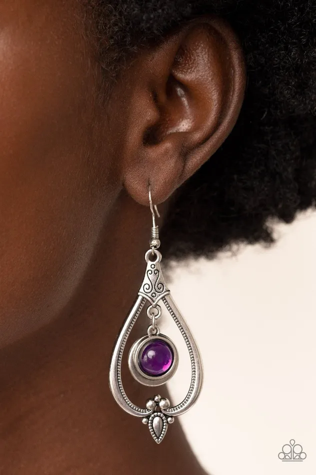 Ethereal Emblem Purple Earrings Jewelry by Bretta Paparazzi Accessories Earrings Ethereal Emblem Purple Earrings Jewelry by Bretta Paparazzi Accessories Earrings