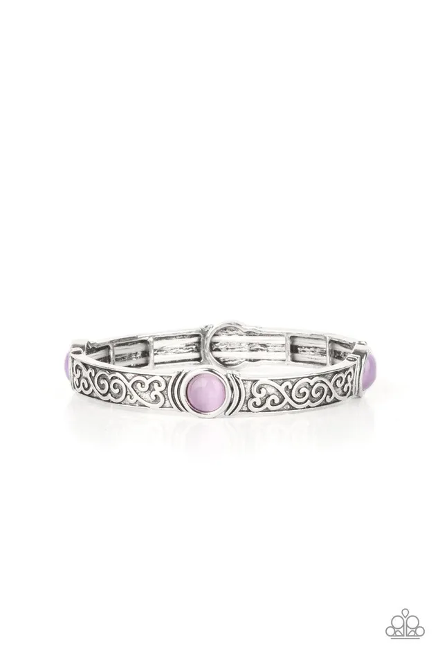 Ethereally Enchanting Purple Bracelet Jewelry by Bretta Paparazzi Accessories Bracelets