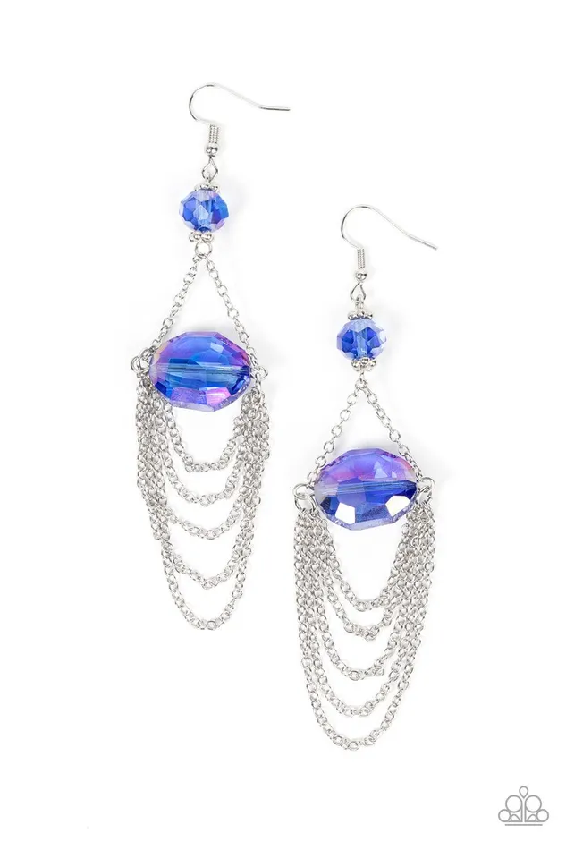 Ethereally Extravagant Blue Earrings Jewelry by bretta Paparazzi Accessories Earrings