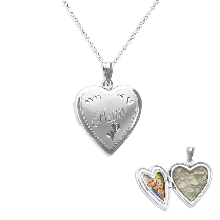 EverWith Mum Heart Shaped Sterling Silver Memorial Ashes Locket EverWith Rings EverWith Mum Heart Shaped Sterling Silver Memorial Ashes Locket EverWith Rings