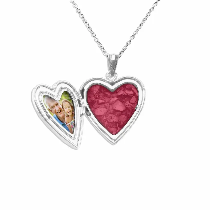 EverWith Mum Heart Shaped Sterling Silver Memorial Ashes Locket EverWith Rings