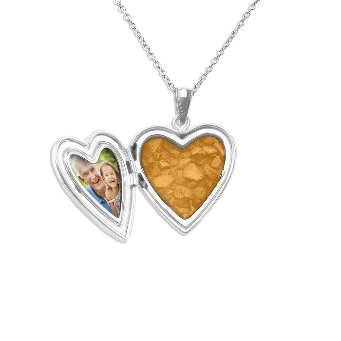 EverWith Mum Heart Shaped Sterling Silver Memorial Ashes Locket EverWith Rings