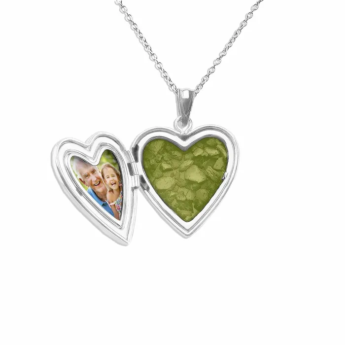 EverWith Mum Heart Shaped Sterling Silver Memorial Ashes Locket EverWith Rings