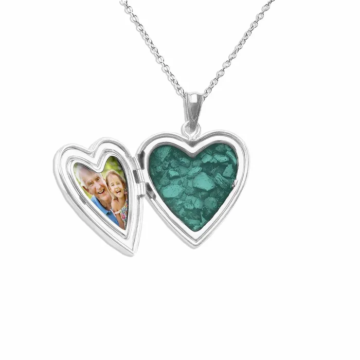 EverWith Mum Heart Shaped Sterling Silver Memorial Ashes Locket EverWith Rings