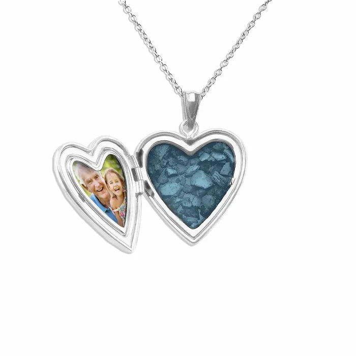 EverWith Mum Heart Shaped Sterling Silver Memorial Ashes Locket EverWith Rings