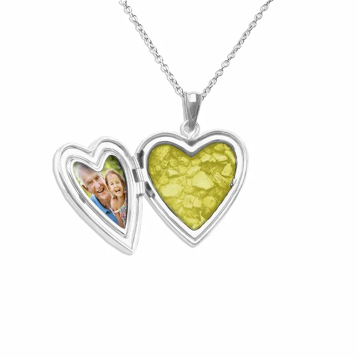 EverWith Mum Heart Shaped Sterling Silver Memorial Ashes Locket EverWith Rings