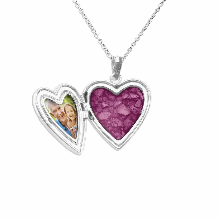 EverWith Mum Heart Shaped Sterling Silver Memorial Ashes Locket EverWith Rings