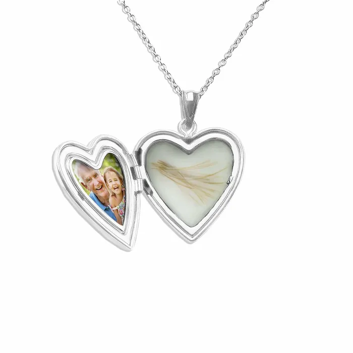 EverWith Mum Heart Shaped Sterling Silver Memorial Ashes Locket EverWith Rings