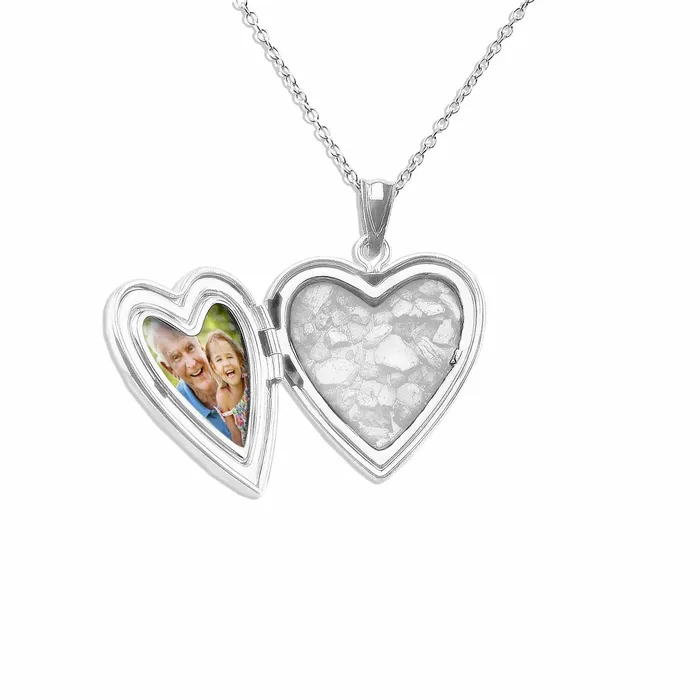 EverWith Mum Heart Shaped Sterling Silver Memorial Ashes Locket EverWith Rings