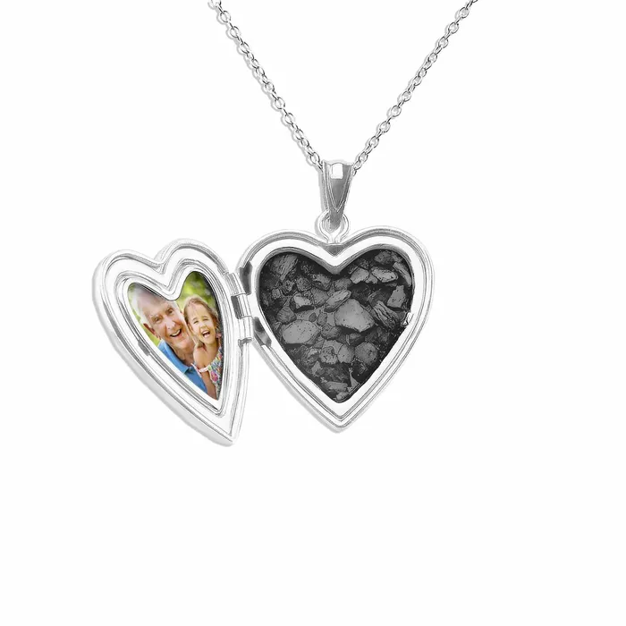 EverWith Mum Heart Shaped Sterling Silver Memorial Ashes Locket EverWith Rings