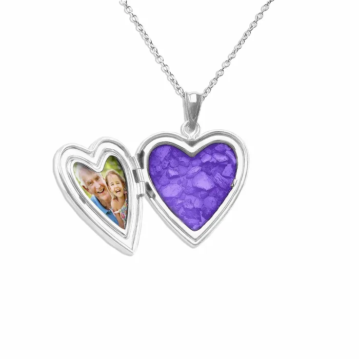 EverWith Mum Heart Shaped Sterling Silver Memorial Ashes Locket EverWith Rings
