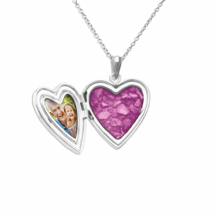 EverWith Mum Heart Shaped Sterling Silver Memorial Ashes Locket EverWith Rings