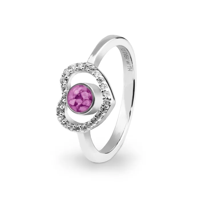 EverWith Rings EverWith Ladies Forever Memorial Ashes Ring with Fine Crystals