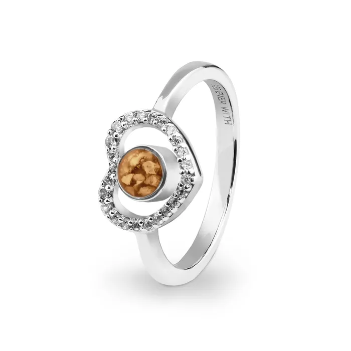 EverWith Rings EverWith Ladies Forever Memorial Ashes Ring with Fine Crystals
