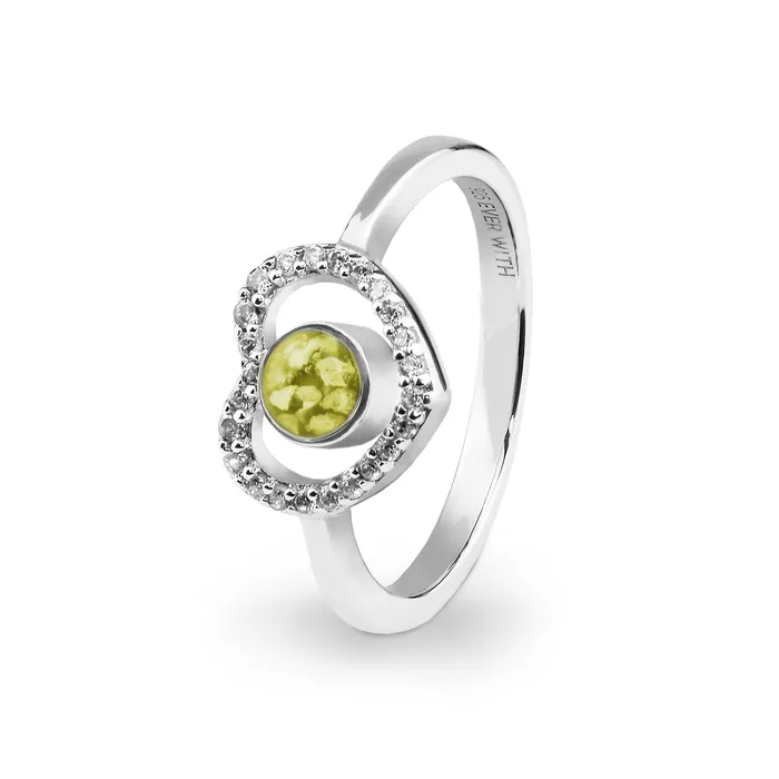 EverWith Rings EverWith Ladies Forever Memorial Ashes Ring with Fine Crystals