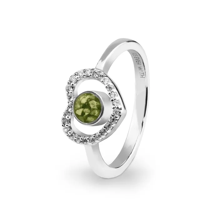 EverWith Rings EverWith Ladies Forever Memorial Ashes Ring with Fine Crystals