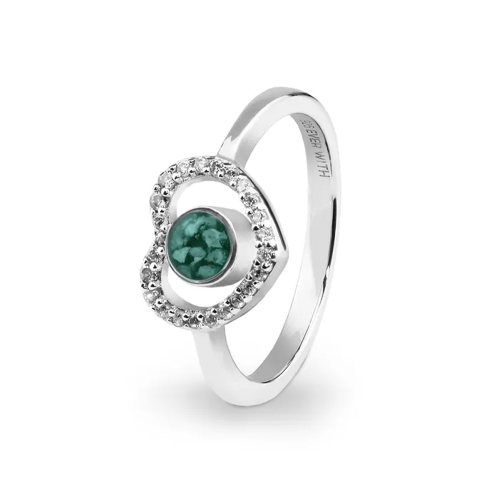 EverWith Rings EverWith Ladies Forever Memorial Ashes Ring with Fine Crystals
