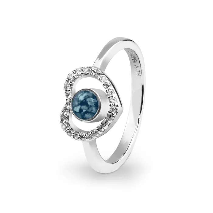 EverWith Rings EverWith Ladies Forever Memorial Ashes Ring with Fine Crystals