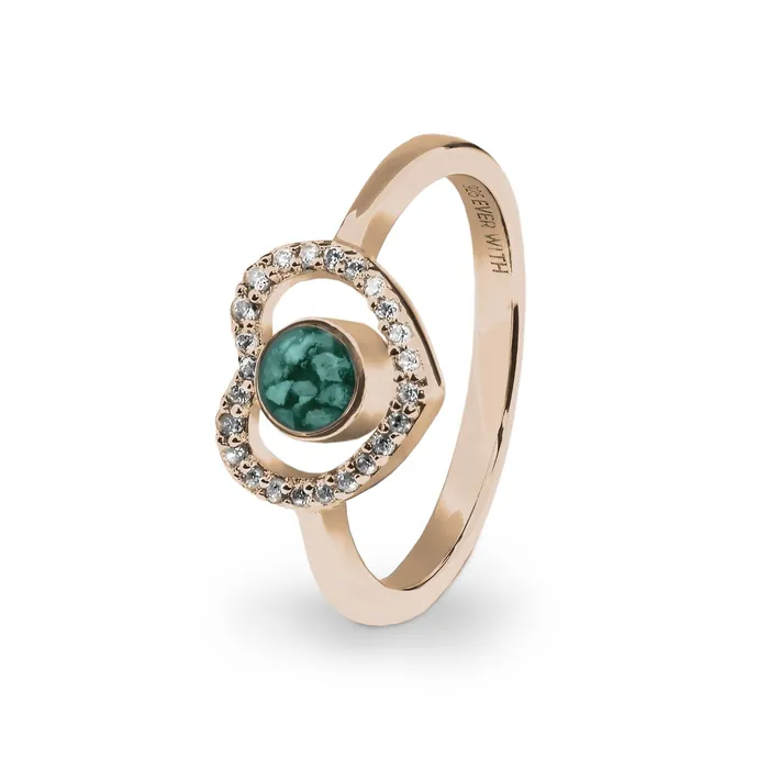 EverWith Rings EverWith Ladies Forever Memorial Ashes Ring with Fine Crystals