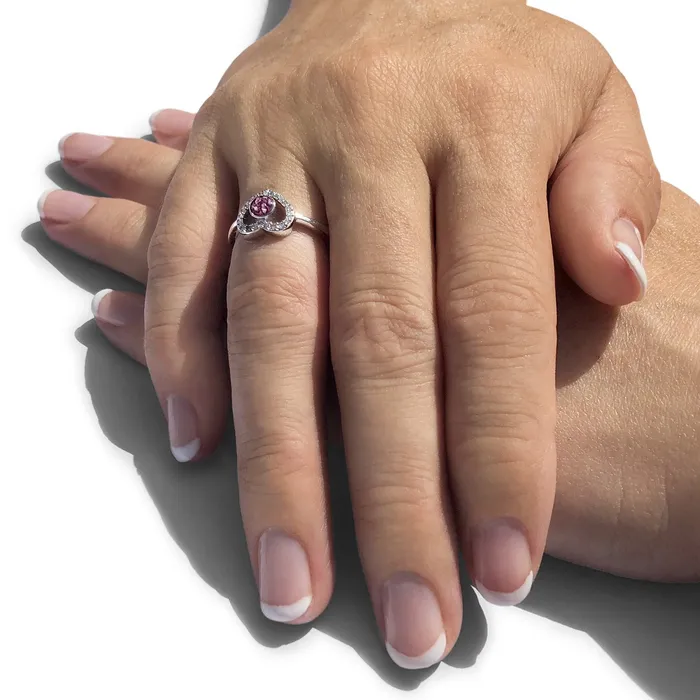 EverWith Rings EverWith Ladies Forever Memorial Ashes Ring with Fine Crystals