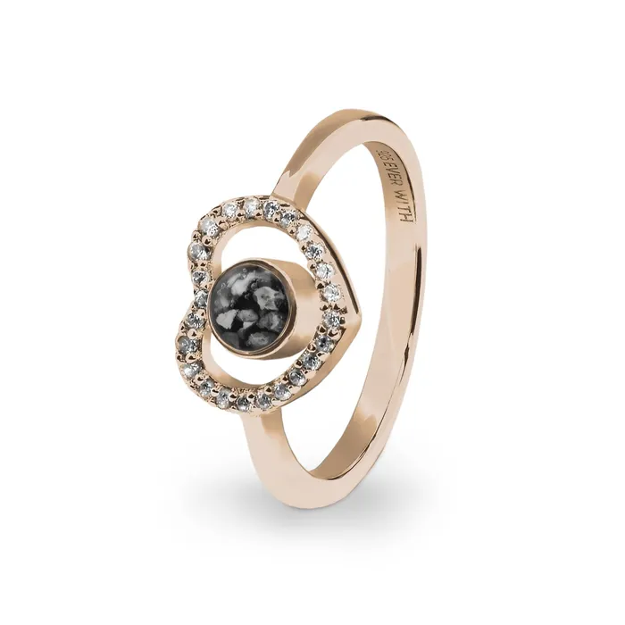EverWith Rings EverWith Ladies Forever Memorial Ashes Ring with Fine Crystals